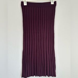A New Day Elegant Purple Pleated Skirt